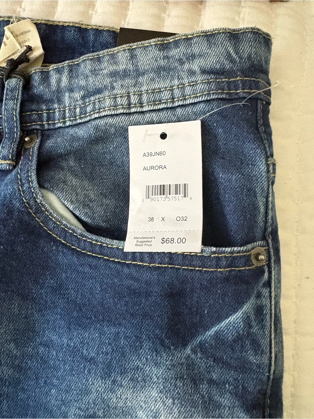 Akademiks Men's Faded Blue Relaxed Jeans